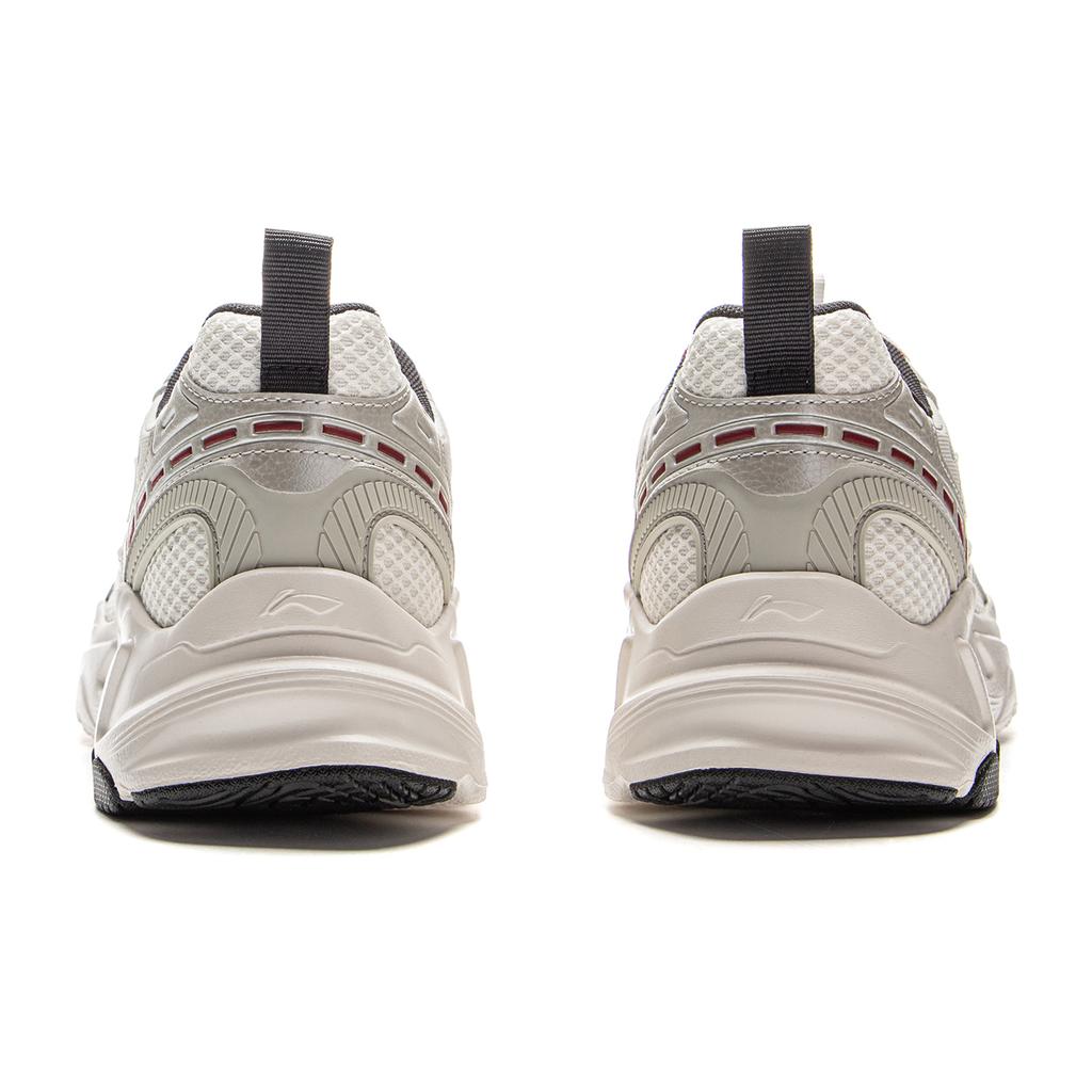 Li Ning Shooting Stars 2K Амортизирующие Нескользящие Износостойкие Низкие Массивные Кроссовки Мужские Бело-серые AGCV113-4