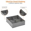 Basic Storage Boxes and Drawer Organizers, Gray, for Dressers and Underwear, Set of 4