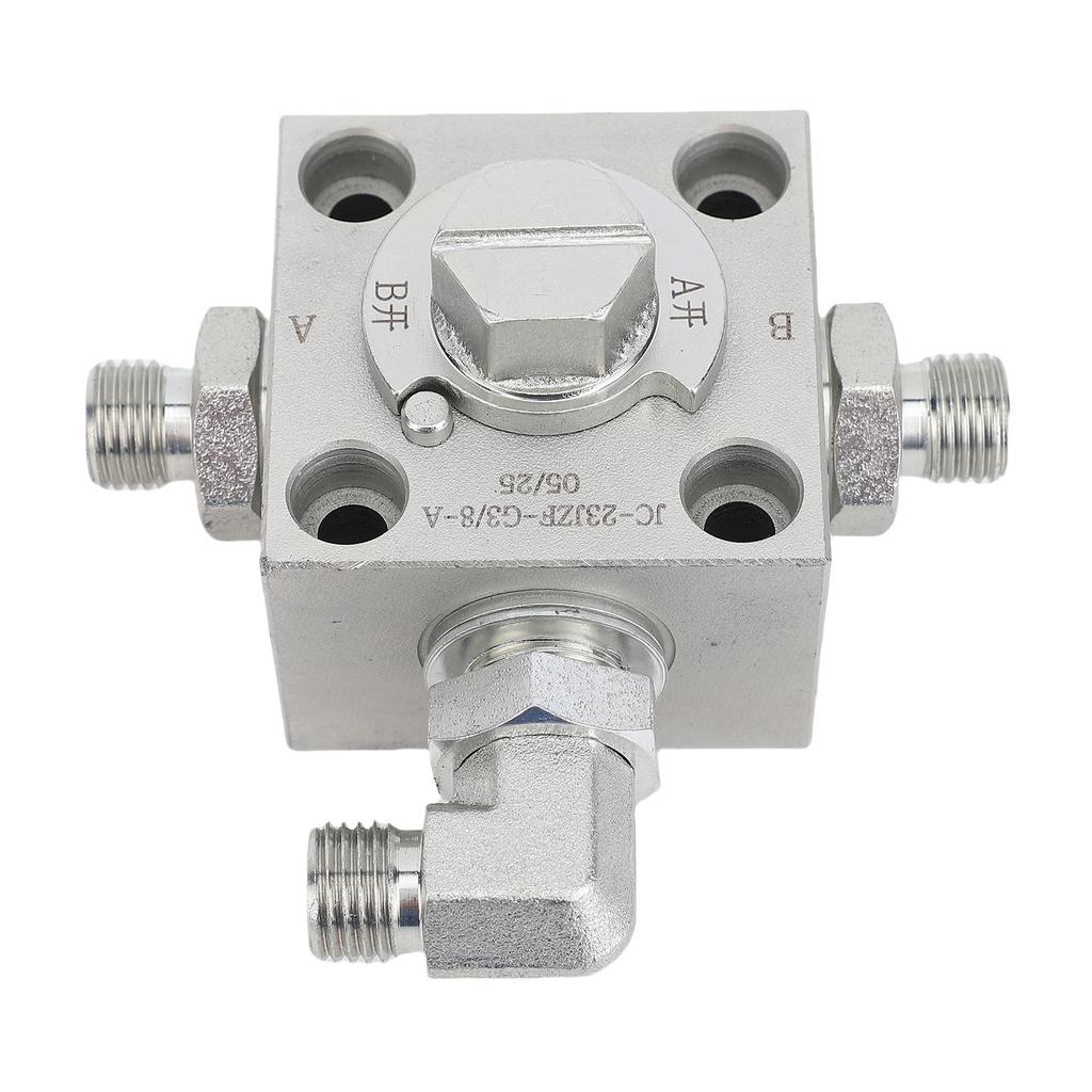 3 Way Diverter Valve Mini Excavator Throttle Spare Replacement Parts with Hydraulic Accessories Screws