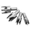 4 Pcs 45# Carbon Steel Tenon Drill Bit Wood Plug Cork Drill Bit Plug Cutter Tool