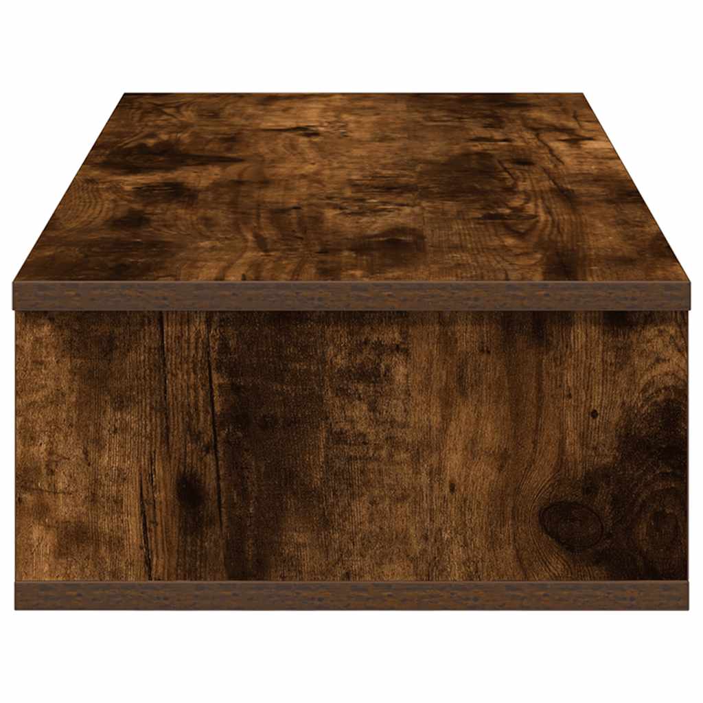 Wall Mounted Shelf with Drawers Smoked Oak Finish 80 x 31 x 17 cm Engineered Wood