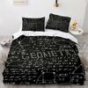 Modern Duvet Cover Set School Genius Smart Student Math Geometry Science Number Formule Image Decorative Polyester Bedding Set