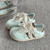 Ретро кеды женские новые осенние на толстой подошве милый бант маленькие белые туфли универсальные нишевые спортивные