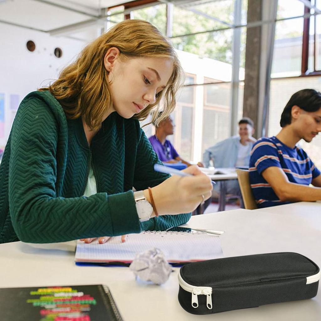 Large Capacity Pencil Cases Simple Solid Color Oxford Fabric Pencil Cases Student Stationery Bag School Supplies