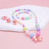 Children's Five-Piece Butterfly Resin Necklace Set - Dopamine Pendant & Beaded Cross-Border Jewelry