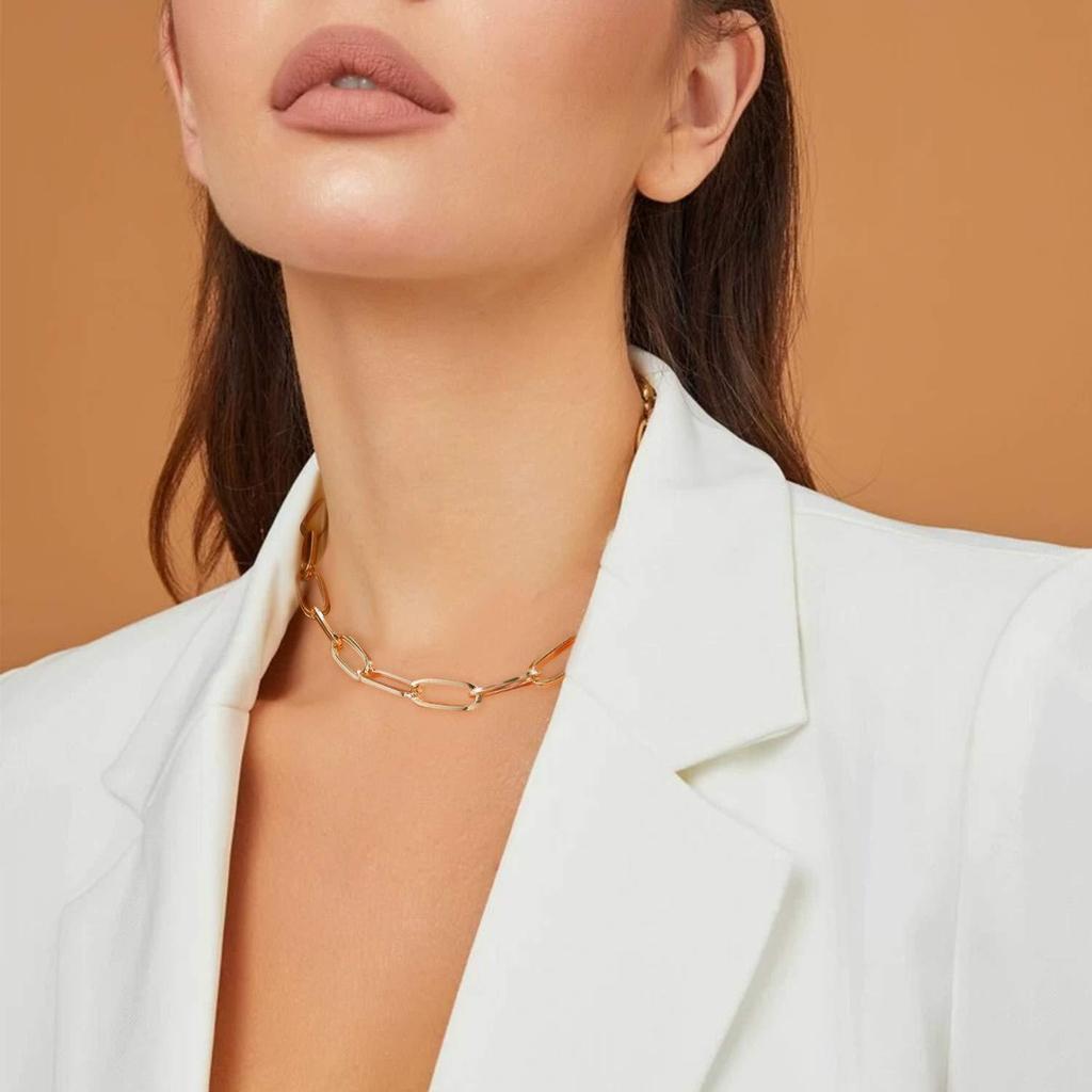 Women Geometric Pendant Chain Necklaces Chokers Fashion Bohemia Punk Hip Hop Party Jewelry Gift