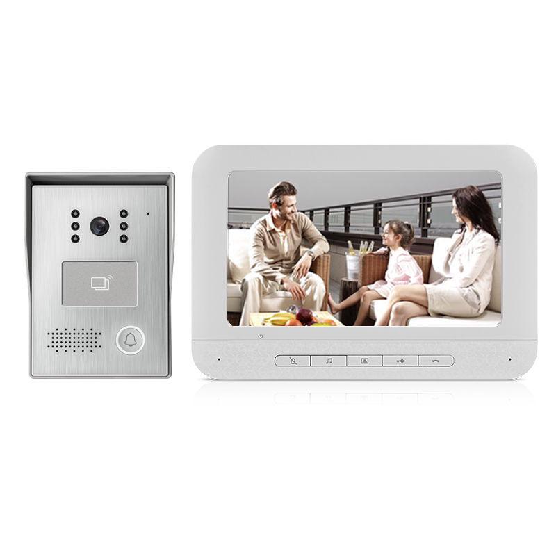 7-дюймовый HD проводной видеодомофон с дверным звонком для домашнего мониторинга и системы контроля доступа Smart Villa