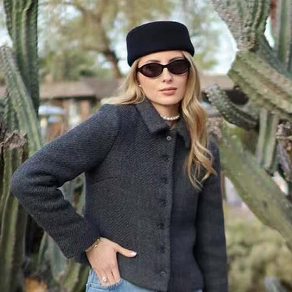 French Style Pillbox Hat Vintage Looking Formal Hat Airline Stewardess Caps Performances