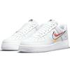 Nike Мужские кроссовки Air Force 1 Low Multi-Swoosh, белые, оранжевые, университетские, золотые, DM9096-100