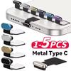 5/1Pcs Metal Dust Plugs Type C Charging Port Cover for iPhone 16/15 ProMax/15plus Universal USB-C Stopper Protector Cap Plugs2