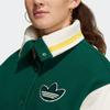 adidas Оригинальная лоскутная повседневная куртка с трилистником, женская куртка, белая, зеленая, HY4184