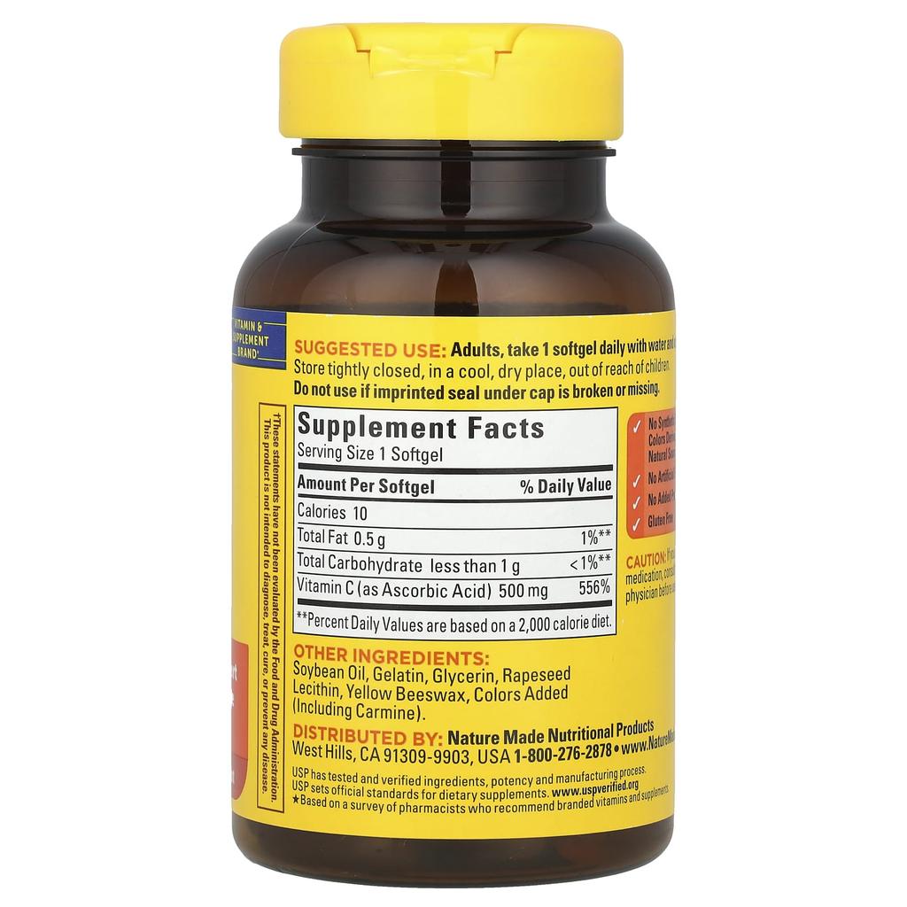 Vitamin C, 500Mg, 60 Softgels