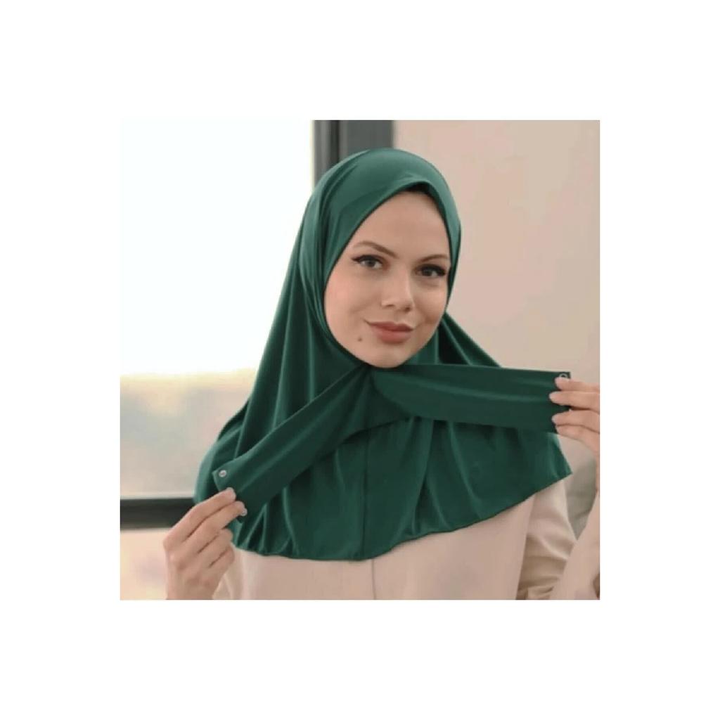 Snap Cap Hijab Swimsuit Top Matching Sea And Pool Bonnet Hijab