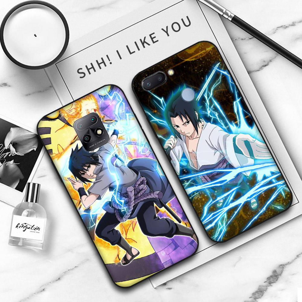 JW74 Наруто Саске черный мягкий чехол для Samsung Note 20 Lite S24 Ultra S23 A03 A05 A06 A11 A71 A15 A16 A13 A24 A25 A33 A52 A53 A50 M55 M35 Plus