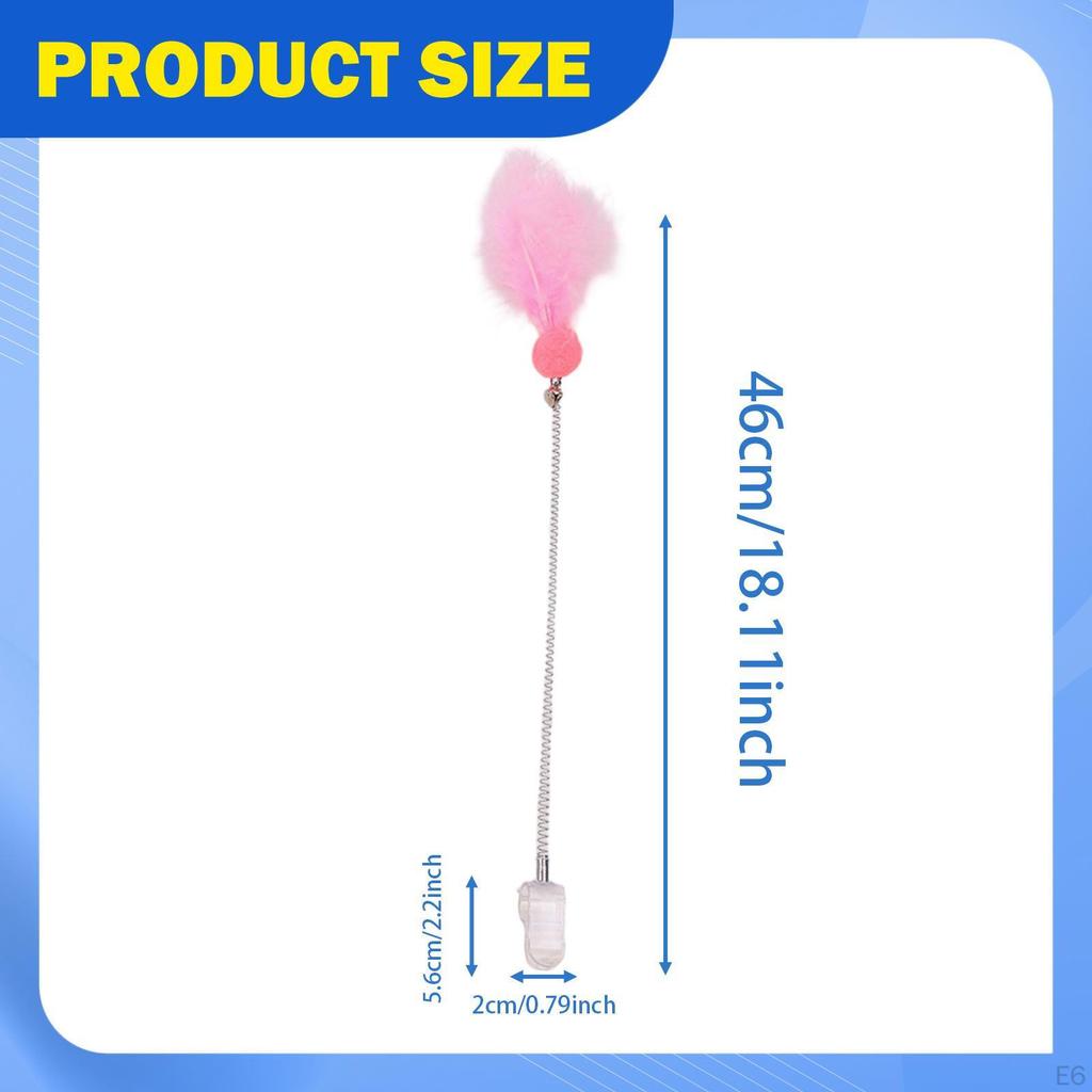 Кошачья игровая удочка с перьевым колокольчиком для увлекательной активности и веселья