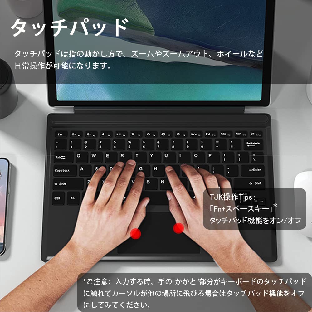 Беспроводная TJK с поддержкой Bluetooth, совместимая с Microsoft Surface Pro, раскладка клавиатуры на английском (США), отдельная, поддерживает ввод латиницей, Клавиатура, 7/Pro 6/Pro 5/Pro