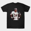 Мужская черная футболка с принтом Walter Payton Chicago Sweetness Эскиз Печать на трансферной бумаге без вырезания Хлопковая футболка