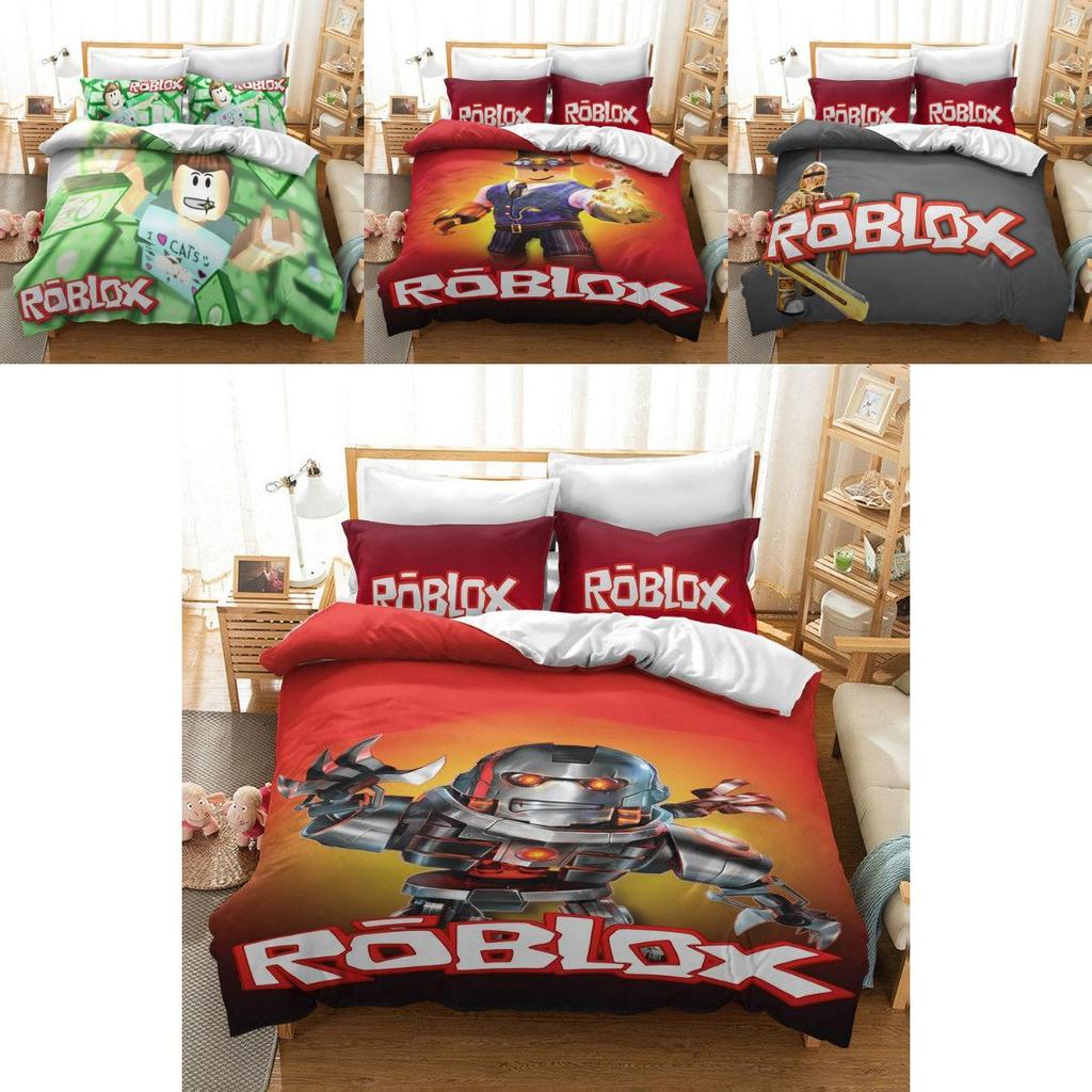 Стильный постельный комплект Roblox с 3D игровым принтом для размеров Кинг, Квин, Твин и Фулл