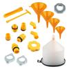 19pcs Not Spill Coolant Funnel Kit Spill-Free Radiator Funnel Coolant Filling Radiator Filler Coolant Filling Antifreeze Funnel