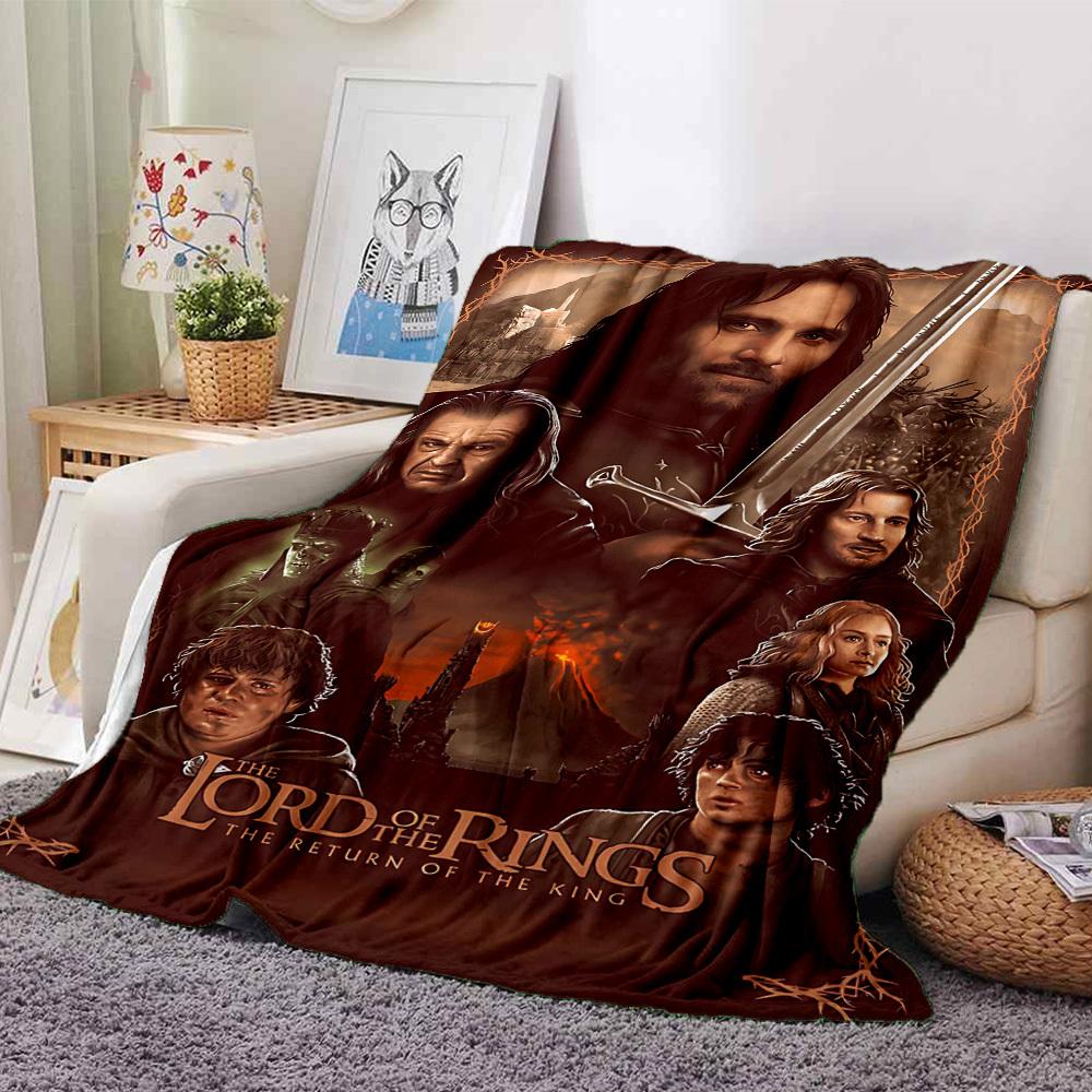 1pc Lord Return Blanket Lightweight Flannel Throw for Sofa Bed Travel Camping Livingroom Office Couch Chair 1132KK