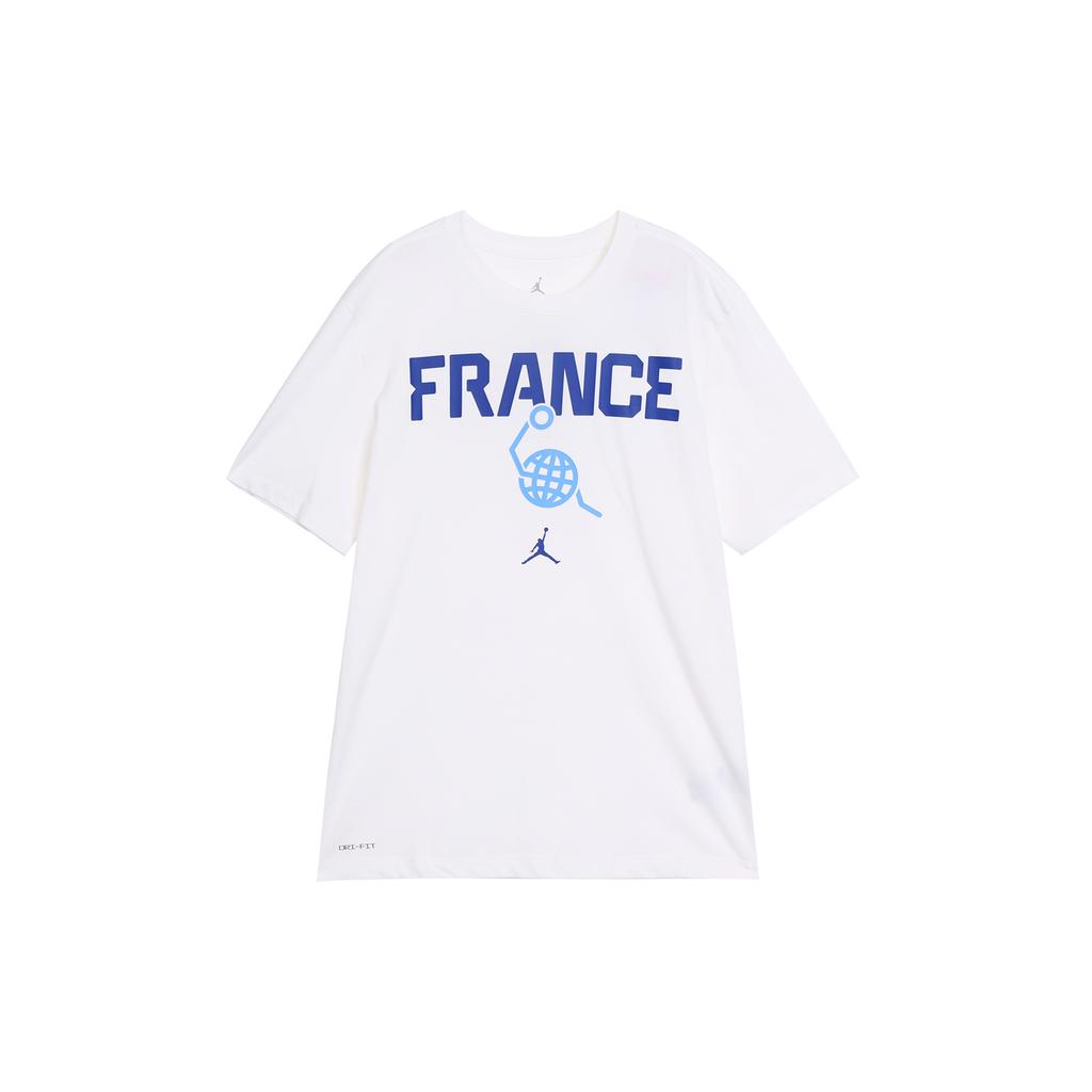 Jordan T Shirts Men's White Crew Neck Moderate Straight Fit HF6070-100