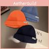 Ntrx Letter Trendy Pattern Solid Color Knitted Cap For Cold Fashion Weather