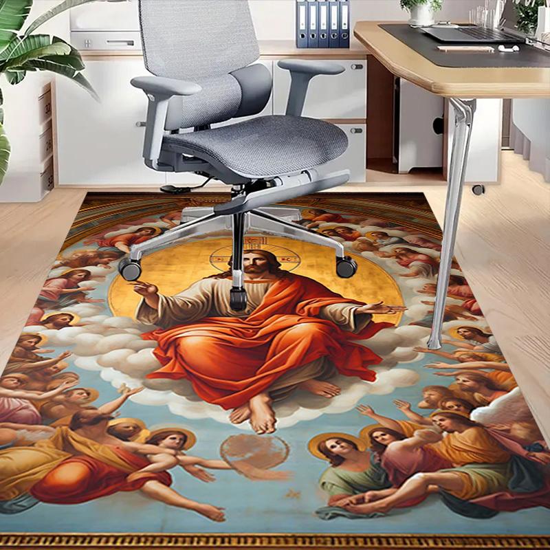 1PC Christ, Heaven Extra Large Non Slip Floor carpet, Office, family, bedroom, Studio Large Area Rug Indoor Rugs, , Vibrant Colors