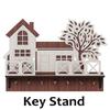 Деревянный держатель для ключей с подставкой для зарядки мобильного телефона и пультом дистанционного управления для декора дома/офиса, держатель для ключей