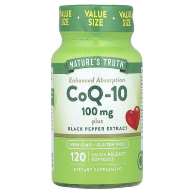 Коэнзим Q10 Плюс Экстракт Черного Перца, Улучшенное Всасывание, 100 мг, 120 Мягких Капсул