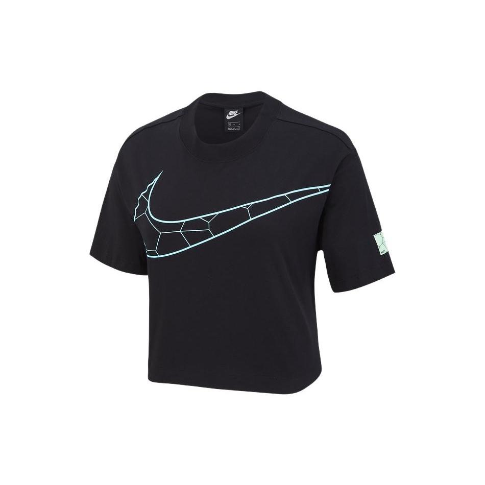 Nike Drop Shoulder Sleeve T Shirt Women's Black DB7467-010