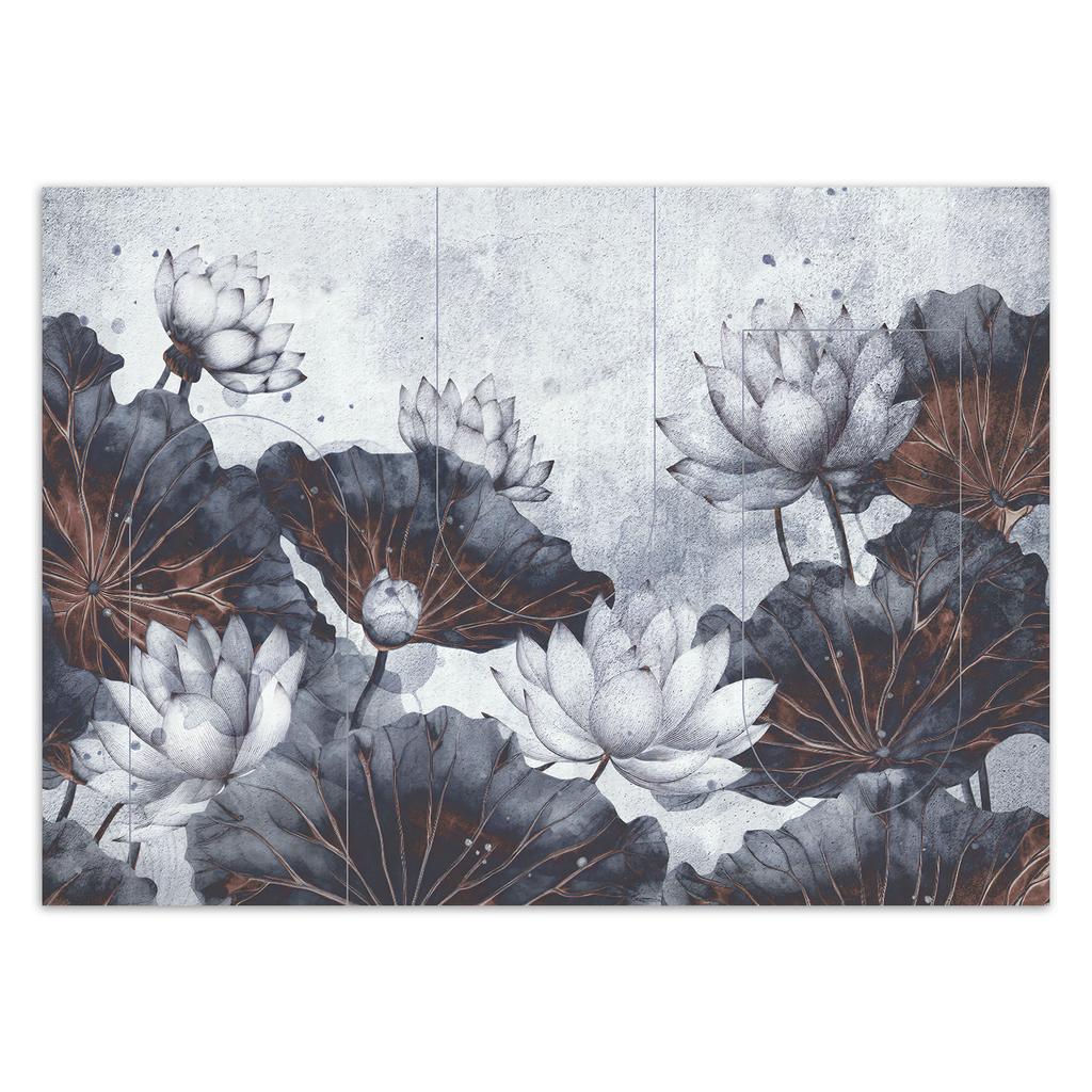 Wallpaper Flowers abstract concrete