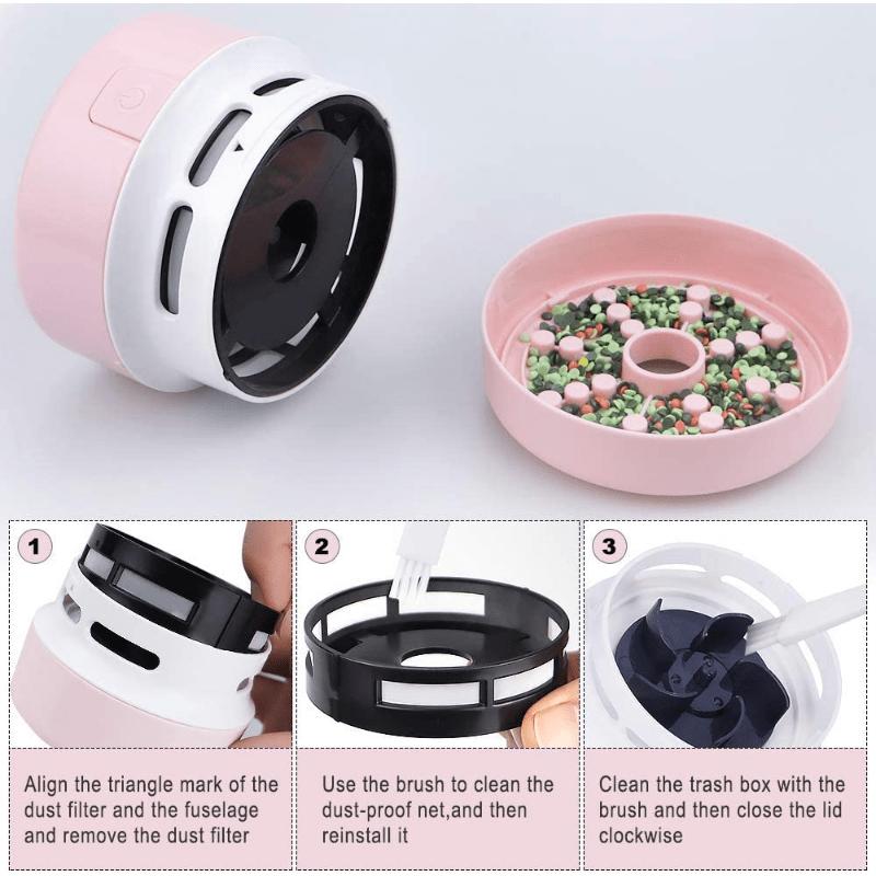 Мини настольный пылесос, сборщик бисера для алмазной живописи, рассыпанные бриллианты, резиновый очиститель, очиститель клавиатуры