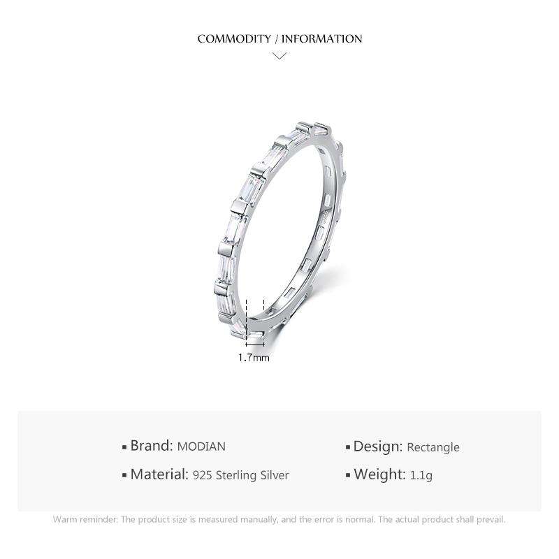 MODIAN Роскошное кольцо на палец из стерлингового серебра 925 пробы с прозрачным фианитом для женщин Cassic, свадебное и помолвочное серебряное ювелирное изделие