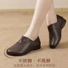 The New Retro Women's Single Shoes Are Comfortable and Soft-soled Mother Shoes Are Casual, and the Square-headed Women's One-pedal Leather Shoes Are S