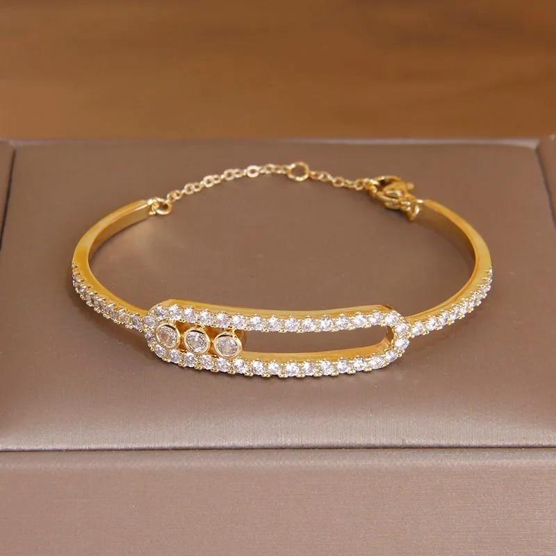 Корейские и японские нежные браслеты с подвесками с полым узлом для женщин, модные брендовые ювелирные изделия, браслеты с кристаллами, аксессуары