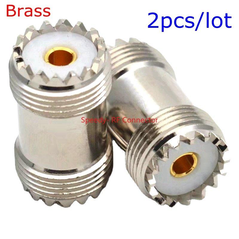 2pcs/lot SL16 UHF SO239 Female To UHF Female Straight Connector UHF Female To UHF Female 2x Double Adapter for UHF PL259 Male