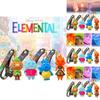 Cute Elemental City Pvc Keychain For Kids And Adults