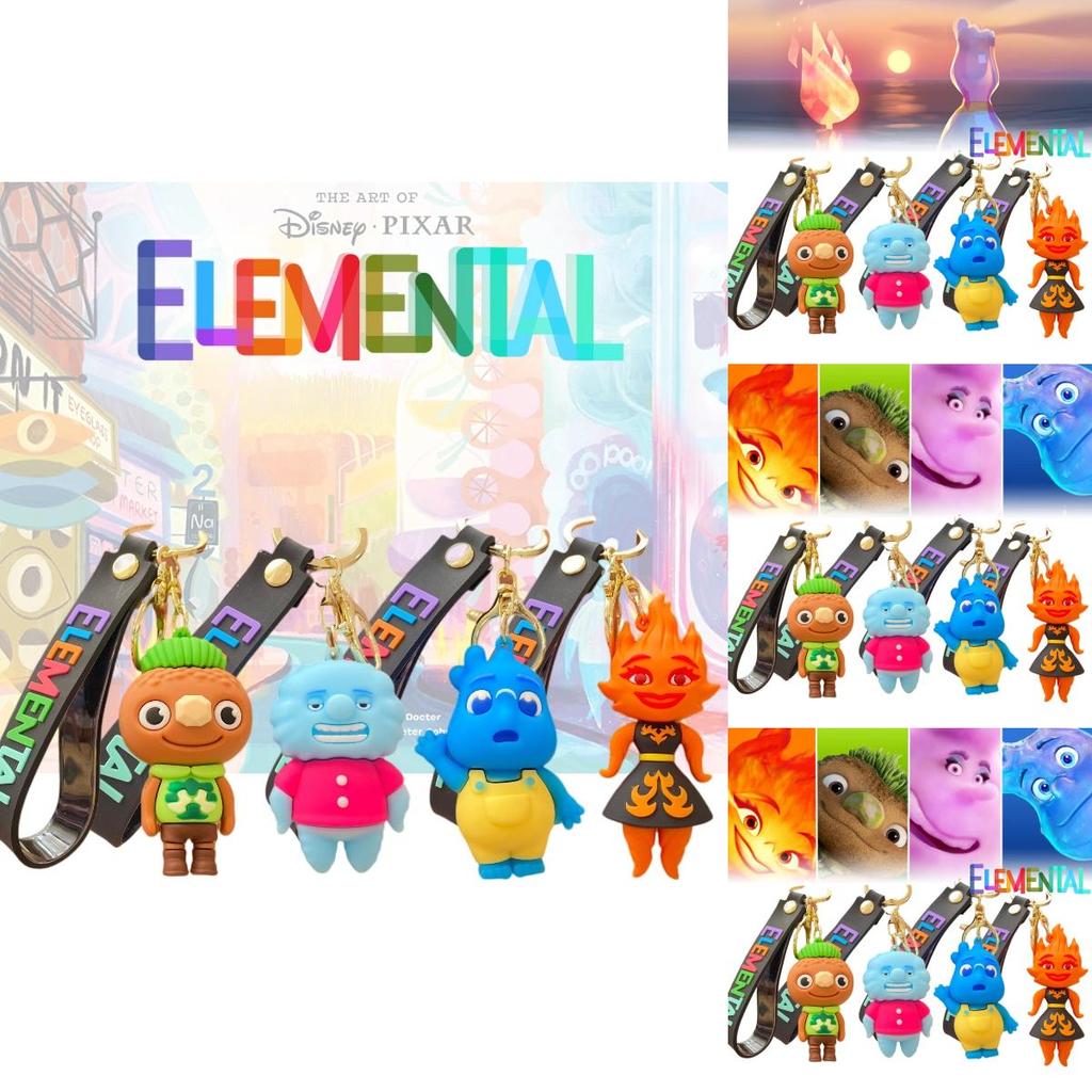 Cute Elemental City Pvc Keychain For Kids And Adults