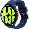 ERBORD Universal Silicone Strap 20mm, Dual Color, Blue / Silver Buckle