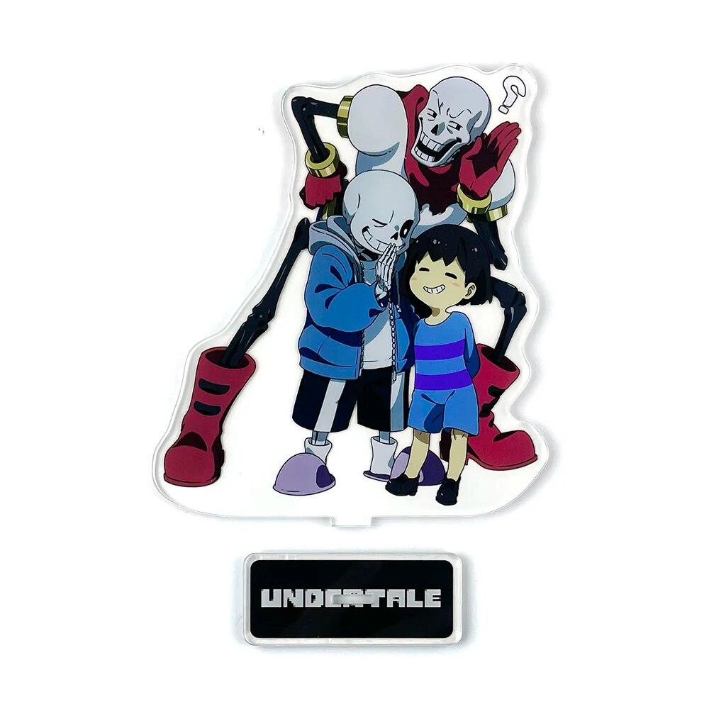 Фигурка Undertale Frisk Sans Papyrus GM на акриловой подставке
