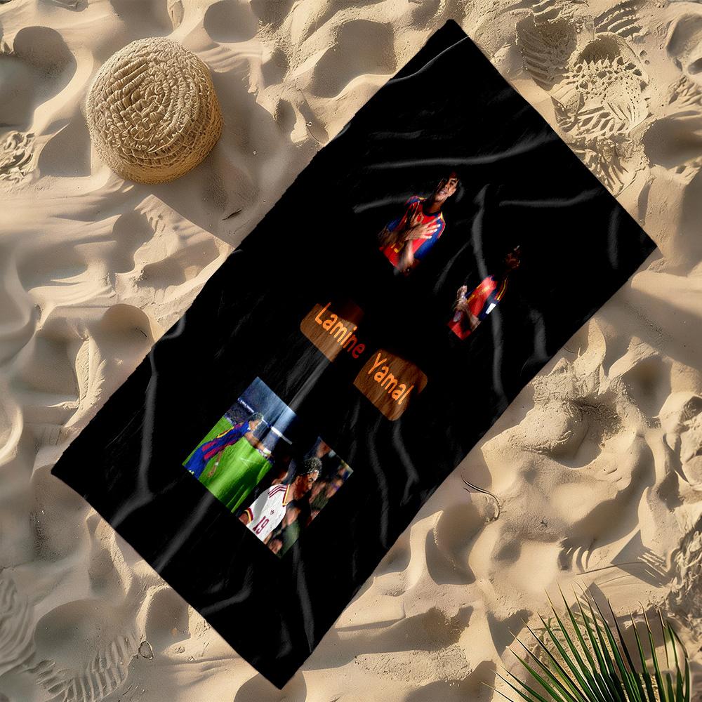 Lamine Yamal Football Player Celebration Beach Towel Quick-Dry Soft Microfiber Comfortable Lightweight