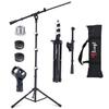 Easygo Boom Stand, Portable Microphone Stand with Extendable Boom Arm, Lightweight and Portable, Foldable Tripod, Includes Deluxe Waterproof Storage
