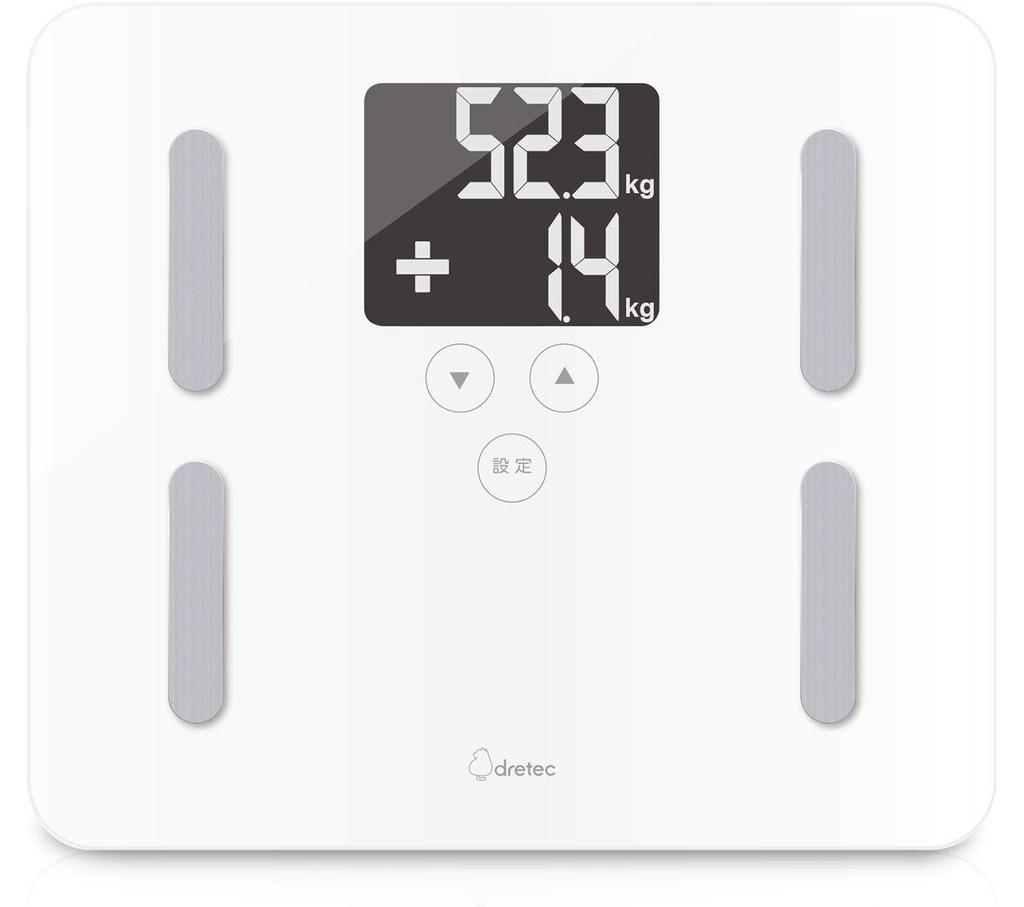 Dretec Body Fat Body Fat Maximum Weight Displays Previous Digital Automatically Measures When Claver Plus Meter, Weight, BMI, Percentage, 180kg,