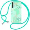 Protective Case - BOOLING - for Samsung Galaxy A23 5G - Reinforced TPU - Universal Lanyard - Turquoise
