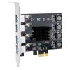 Карта расширения USB 3.0 PCIE 4 порта PCI-E на USB3.0 Карта-адаптер Pcie USB-хаб с 4-контактным интерфейсом питания для OS для Windo