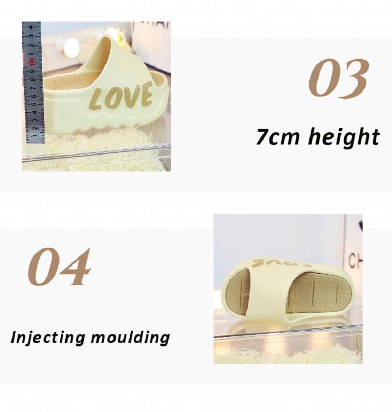 Тапочки с высокой подошвой 7 см, летние мягкие туфли из ЭВА, нескользящие шлепанцы для женщин, удобные сандалии для отдыха на открытом воздухе, зеленые тапочки Love Slides