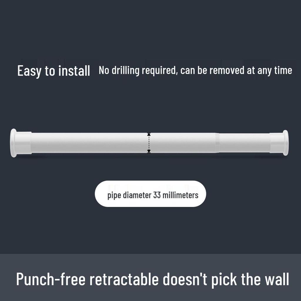 Телескопический карниз: Безударный, многоцелевой для спальни, гардероба, гостиной, душа или сушки одежды.