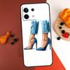 Модный чехол на высоких каблуках для Xiaomi Redmi Note 14 Pro 9 10 11 12 13 Pro 10S 11S 12S Redmi 13C 10C 12C 14C Coque