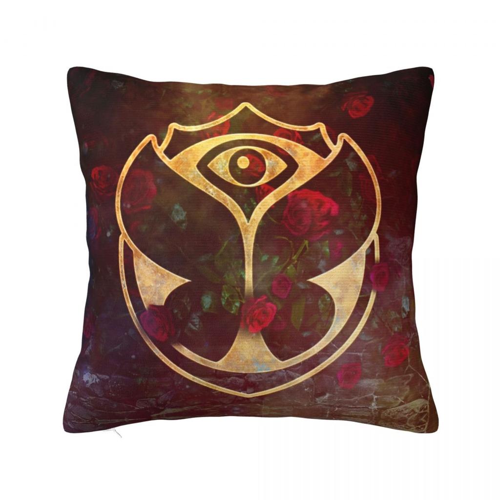 Tomorrowlandd Flag Pillowcase Polyester Cushion Cover Decorative Music Festival Throw Pillow Case Cover Home Square 18'