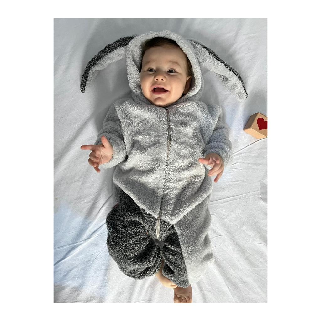 Welsoft плюшевый унисекс зимний детский спальный мешок с кроликом на молнии